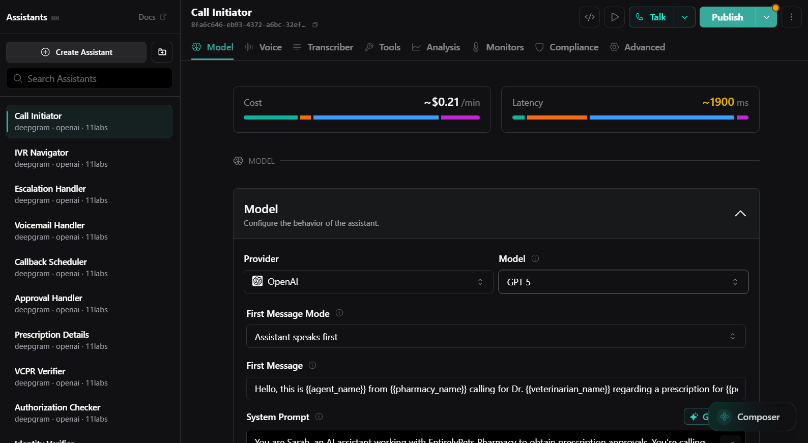 AI Calling Agent Dashboard